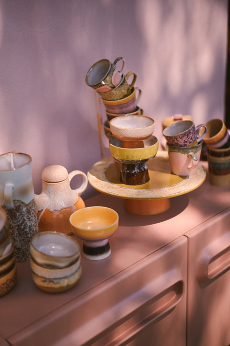 70s ceramics: tapas bowl on base S dunes - Urban nest