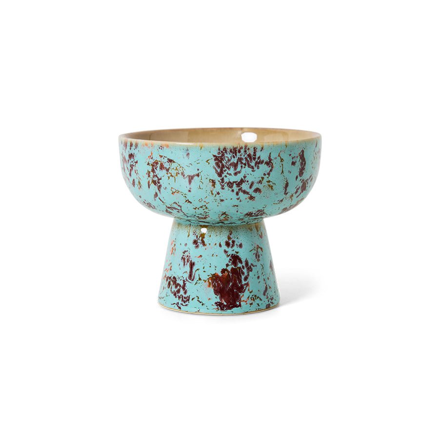 70s ceramics: tapas bowl on base S patina - Urban nest