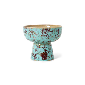 70s ceramics: tapas bowl on base S patina - Urban nest