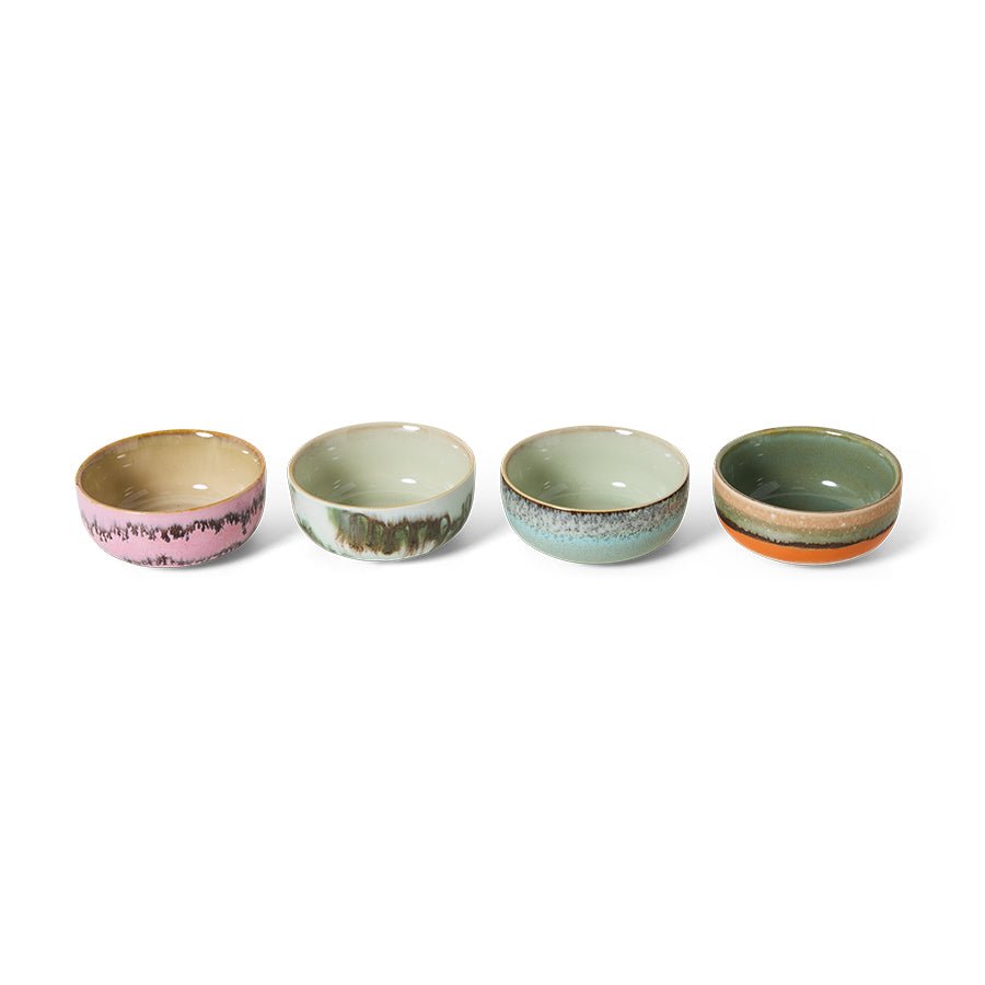 70s ceramics: tapas bowls renaissance (set of 4) - Urban nest