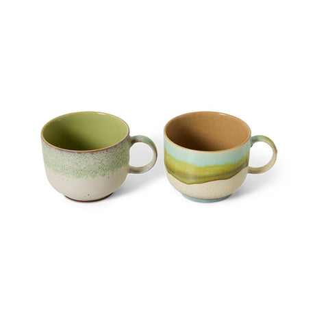 70s ceramics: tea cups neo, set of 2 - Urban nest