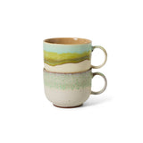 70s ceramics: tea cups neo, set of 2 - Urban nest