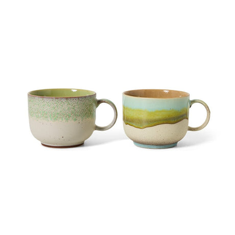 70s ceramics: tea cups neo, set of 2 - Urban nest