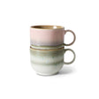 70s ceramics: tea cups nova, set of 2 - Urban nest