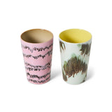 70s ceramics: tea mugs baroque (set of 2) - Urban nest