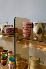 70s ceramics: tea mugs baroque (set of 2) - Urban nest