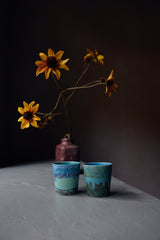 70s ceramics: Van Gogh coffee mugs self portrait (set of 2) - Urban nest