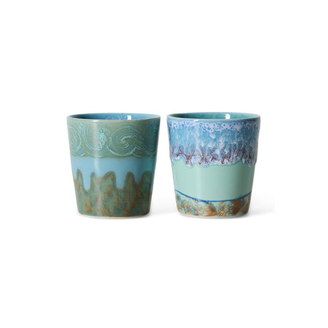 70s ceramics: Van Gogh coffee mugs self portrait (set of 2) - Urban nest