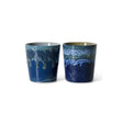 70s ceramics: Van Gogh coffee mugs starry night (set of 2) - Urban nest