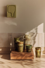 70s ceramics: Van Gogh coffee mugs sunflowers (set of 2) - Urban nest