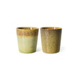 70s ceramics: Van Gogh coffee mugs sunflowers (set of 2) - Urban nest