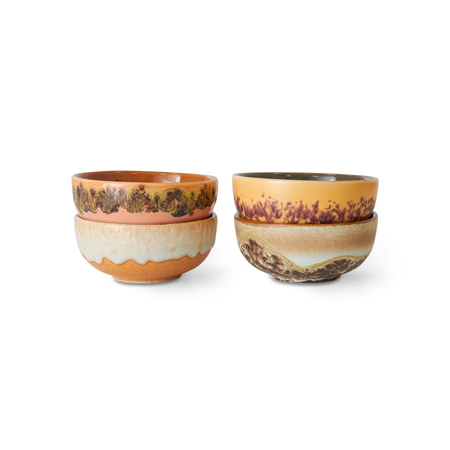 70s ceramics: XS bowls marine (set of 4) - Urban nest