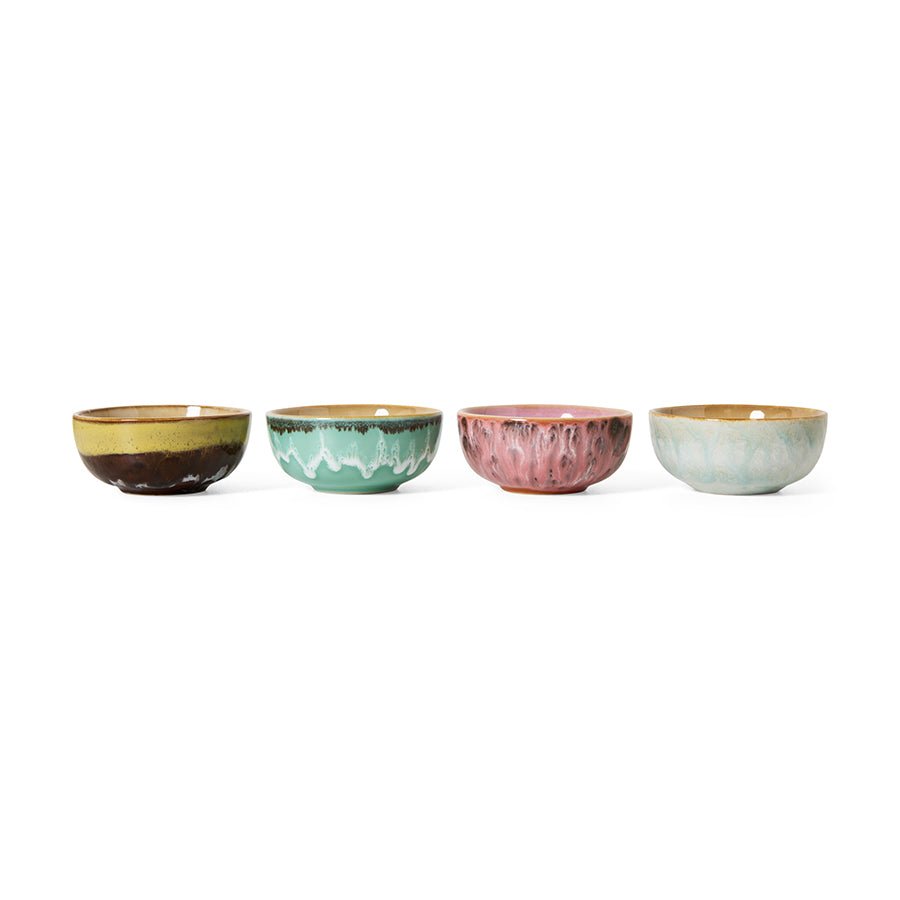 70s ceramics: XS bowls modernist (set of 4) - Urban nest