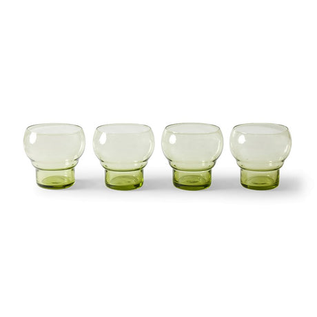 70s glassware: bulb glasses - mint green (set of 4) - Urban Nest