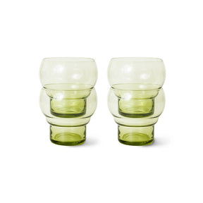 70s glassware: bulb glasses - mint green (set of 4) - Urban nest