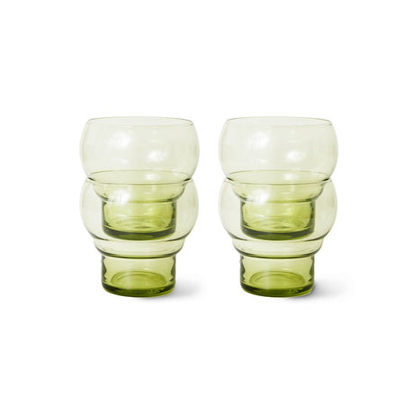 70s glassware: bulb glasses - mint green (set of 4) - Urban nest