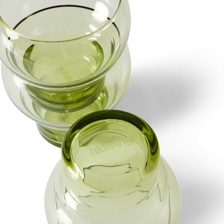 70s glassware: bulb glasses - mint green (set of 4) - Urban Nest
