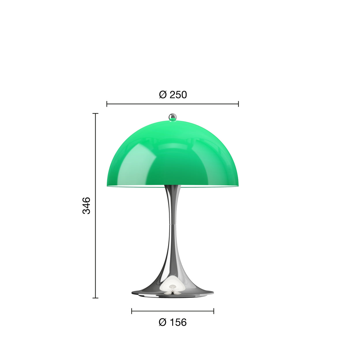 Panthella 250 chrome portable lamp | The originals