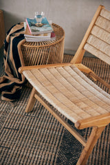 Abaca/teak lounge chair - natural - Urban nest