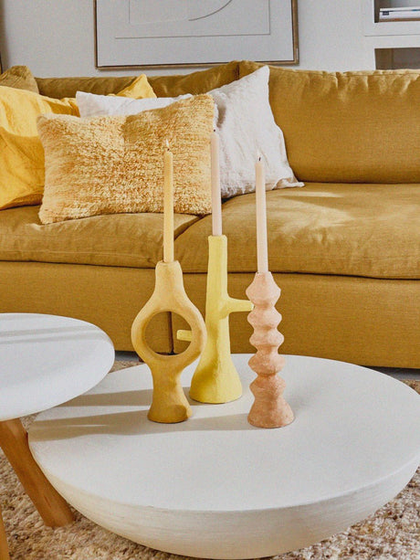 Almeria candle holder - ochre - Urban nest