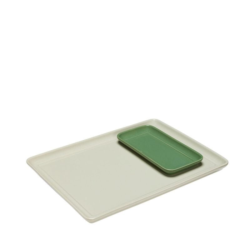 Amare tray sand/green (set of 2) - Urban nest