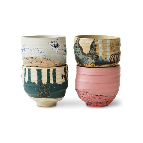Artist ceramics: coffee cups set of 4 - Urban nest
