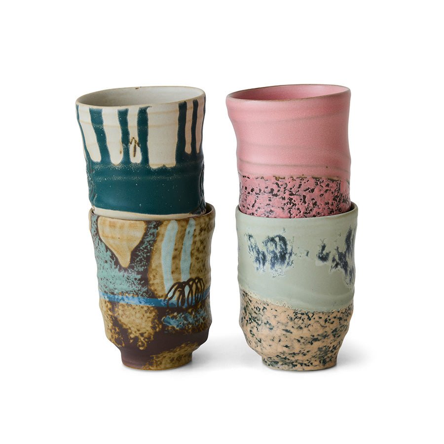 Artist ceramics: coffee mugs set of 4 - Urban nest