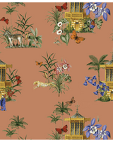 Asian botanical garden terra wallpaper - Urban nest