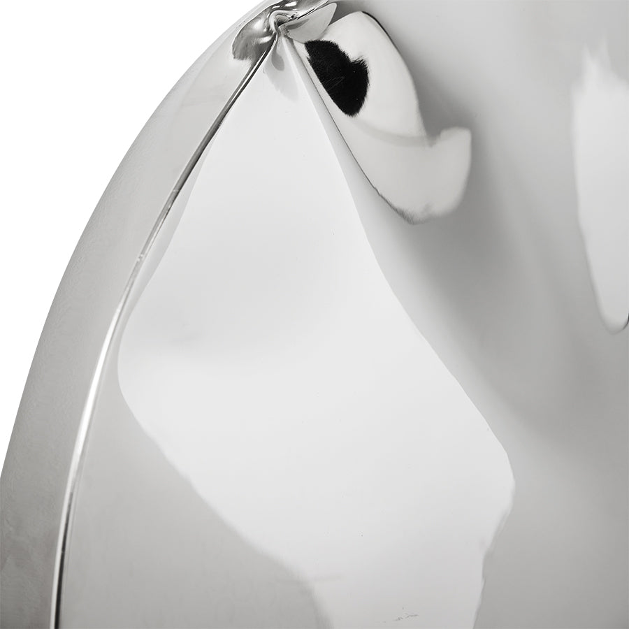 Dent wall sculpture chrome