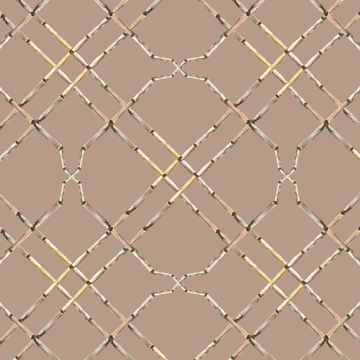 Bamboo trellis wallpaper - Urban nest