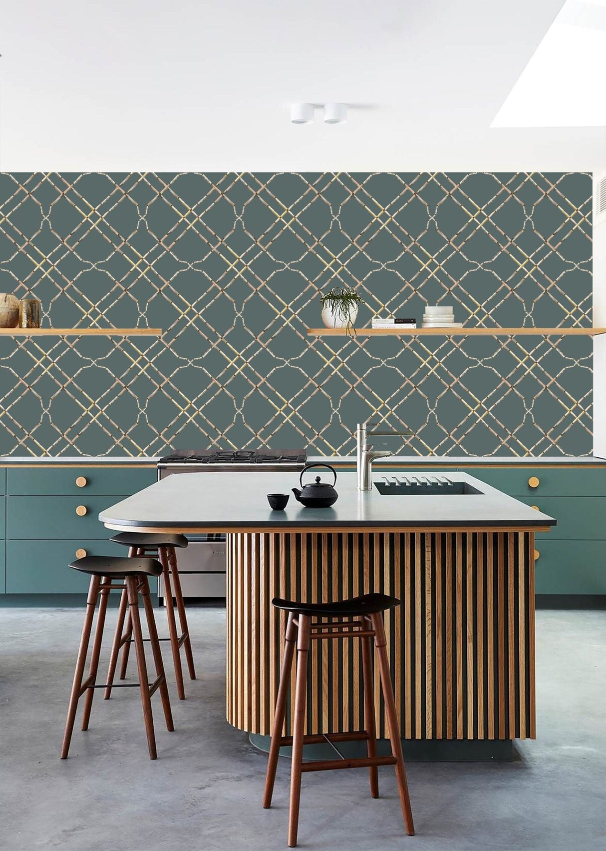 Bamboo trellis wallpaper - Urban nest