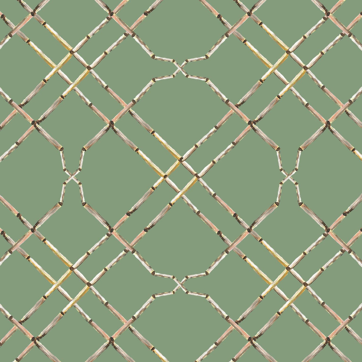 Bamboo trellis wallpaper - Urban nest