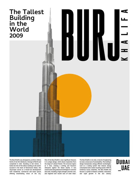Burj khalifa poster - Urban nest
