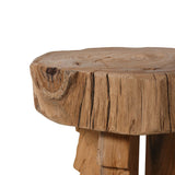 Carved wooden stool - Urban nest