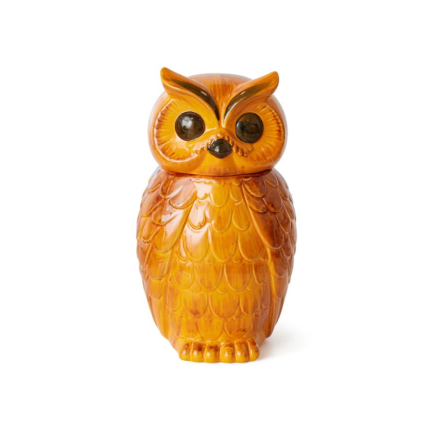 Ceramic owl jar - Urban nest