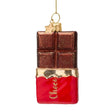 Christmas ornaments: glass dark brown chocolate bar - Urban nest