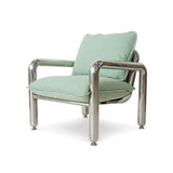 Chrome lounge armchair - canvas mint - Urban nest