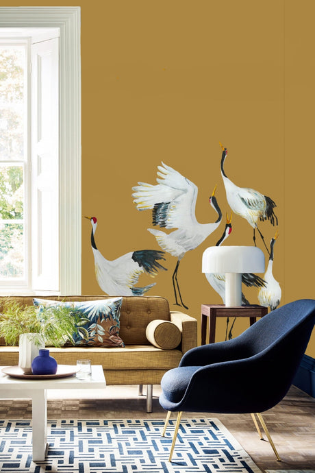 Crane dance wallpaper - Urban nest