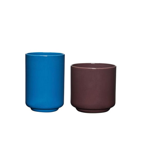 Deux pots maroon/blue (set of 2) - Urban nest