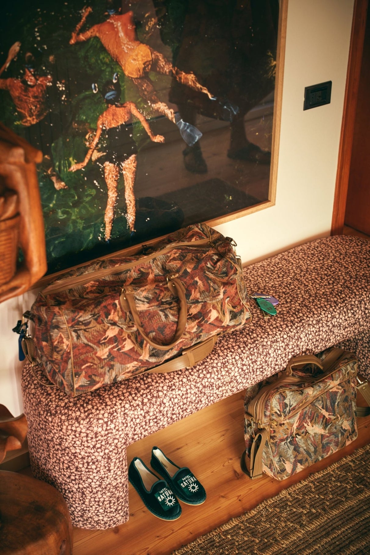 Doris for HKLIVING: lobby bench - floral print - Urban nest