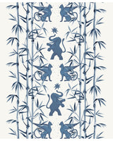 Eclectic bamboo blue wallpaper - Urban nest