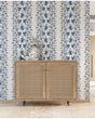 Eclectic bamboo blue wallpaper - Urban nest