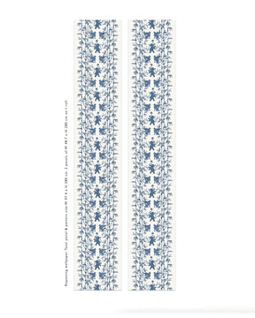 Eclectic bamboo blue wallpaper - Urban nest