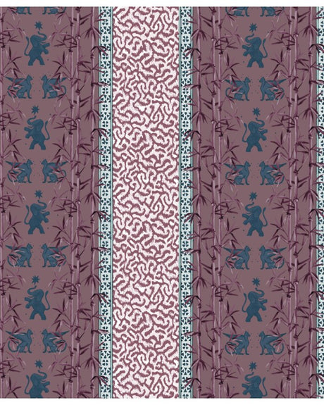 Eclectic bamboo ribbon burgundy wallpaper - Urban nest