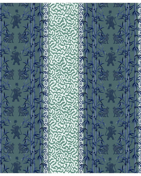 Eclectic bamboo ribbon ocean grey wallpaper - Urban nest