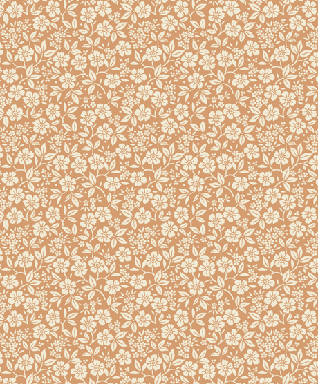 Flower shower dusty orange wallpaper - Urban nest