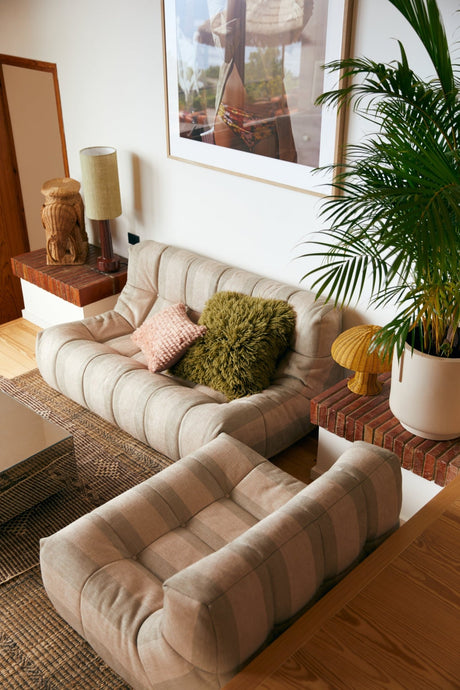 Fluffy cushion olive - Urban nest