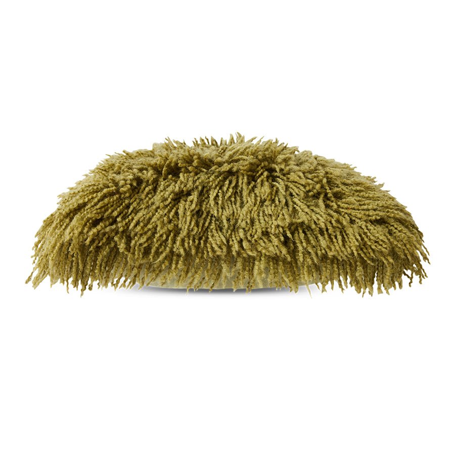 Fluffy cushion olive - Urban nest