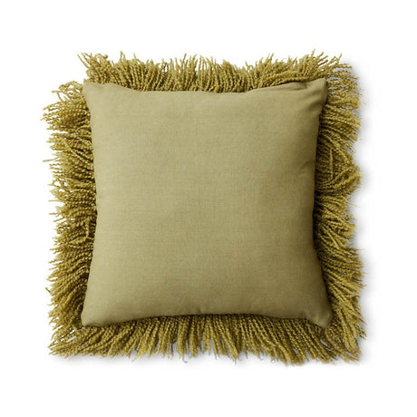 Fluffy cushion olive - Urban nest