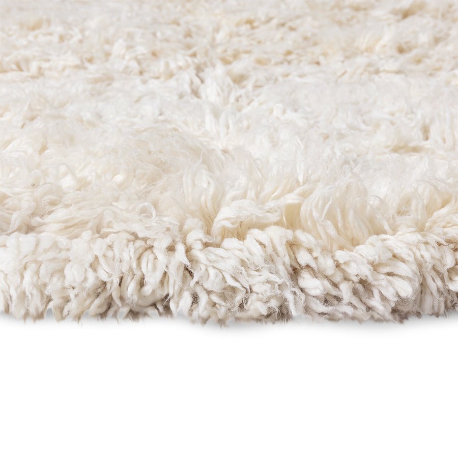 Fluffy round rug inner circle - Urban nest